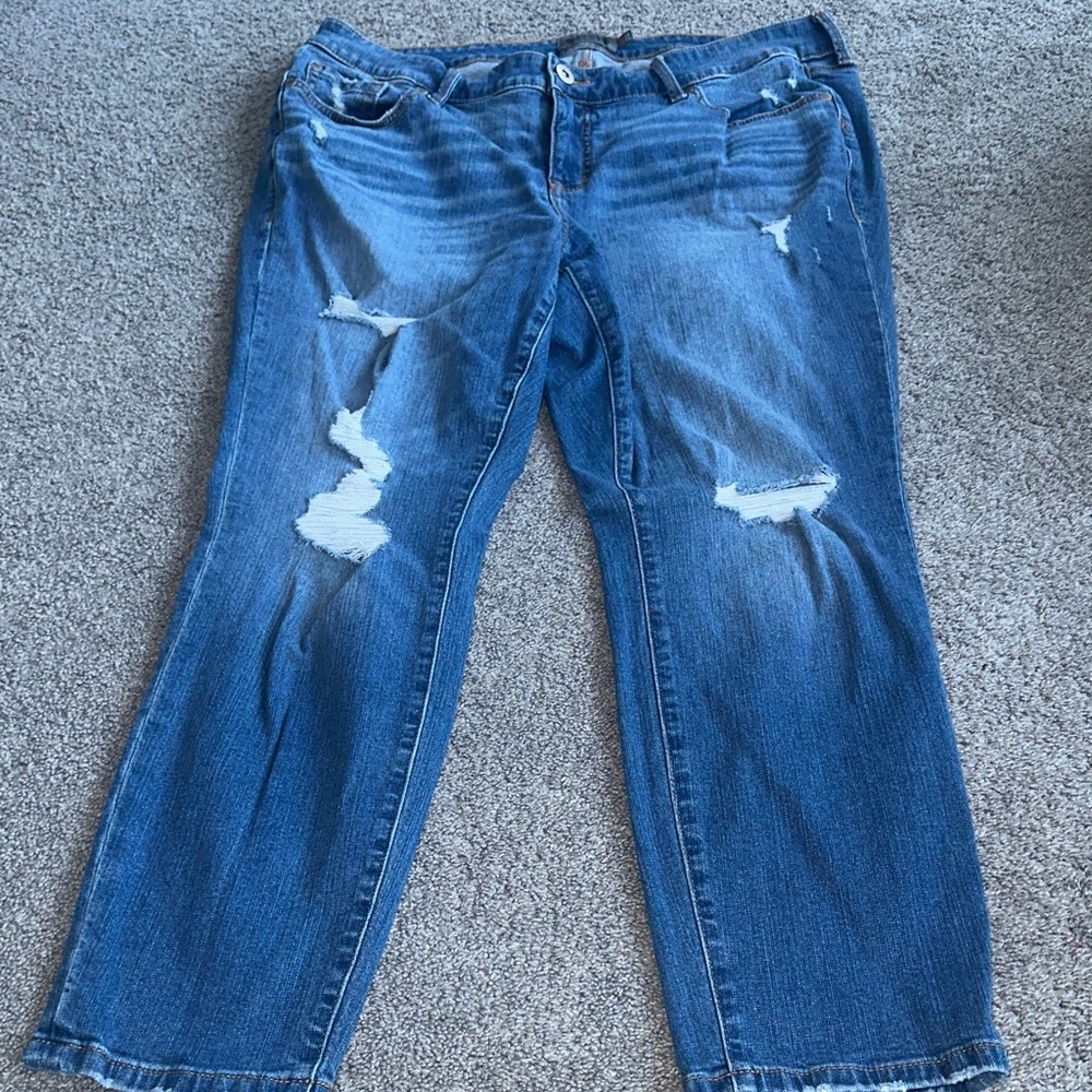 Torrid Distressed ankle Jeans